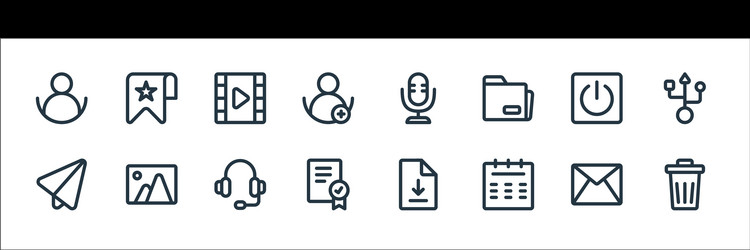 ui line icons linear set quality vector image
