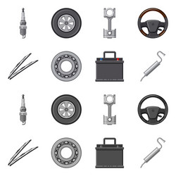design auto and part icon set vector image