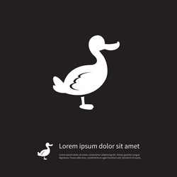 isolated duck icon canard element can vector image