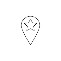 location line icon pin sign map pointer vector image