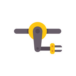 robotic arm picking up object with mechanical claw vector image