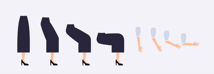 set of character constructor for animation vector image