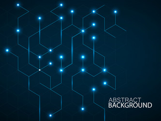 abstract geometric background with glowing cubes vector image