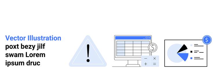 financial data analysis with spreadsheet software vector image