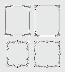 Calligraphic ornamental frame set Royalty Free Vector Image