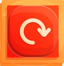 refresh interface button icon cartoon style vector image