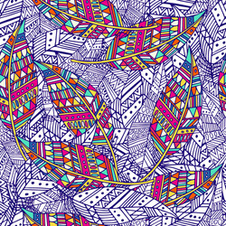 seamless pattern with feather vector image