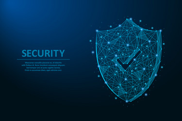 Concept shield and world shield cyber security Vector Image