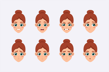 Set of character constructor for animation vector