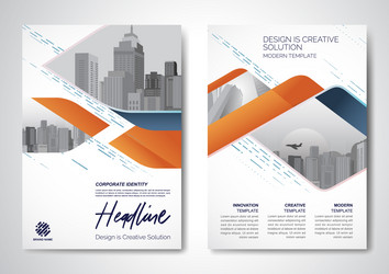 Template design for brochure annualreport vector