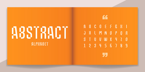 abstract font and alphabet set lettering design vector image
