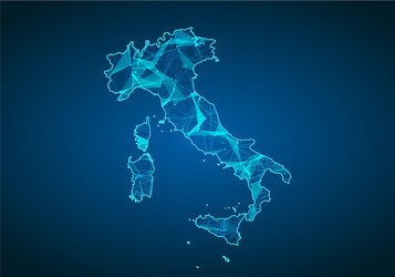 abstract mash line and point scales on dark vector image