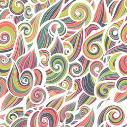 curl abstract pattern with multicolored waves vector image