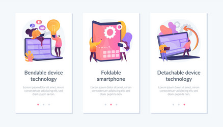 innovative screen technologies app interface vector image