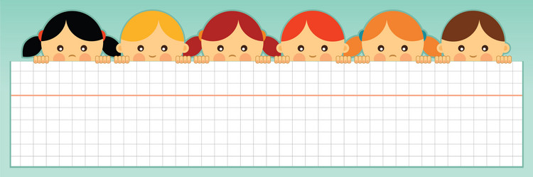 Kids holding blank sheet of boards Royalty Free Vector Image