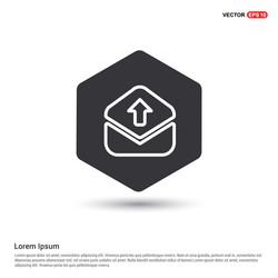 message icon hexa white background template vector image