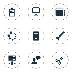 set of simple ui icons vector image
