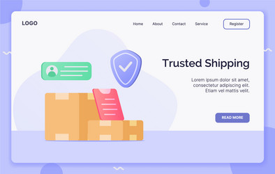 trusted shipping concept delivery business vector