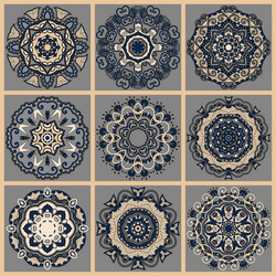 circle lace ornament round ornamental geometric vector