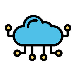 cloud computing icon design vector image