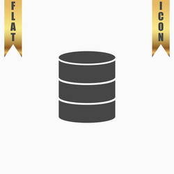 database flat icon vector image