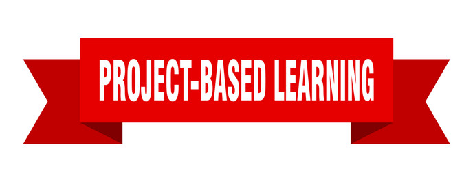 project-based learning ribbon vector image