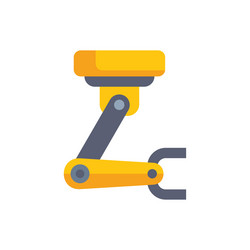 robotic arm holding object with mechanical grip vector image