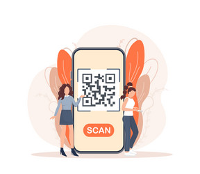 Scan qr code people great design for any purposes vector