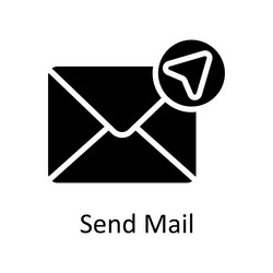 Send mail solid icon design s vector