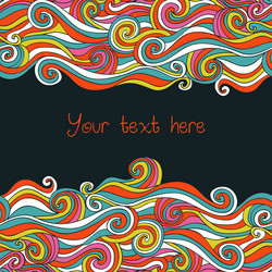abstract invitation card template frame design vector image