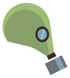 Gas mask side view respiratory protection icon vector