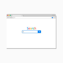 simple search internet browser window isolated vector image