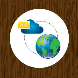 cloud computing design vector image