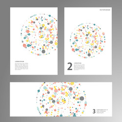 frame design minimalistic line with dots vector image
