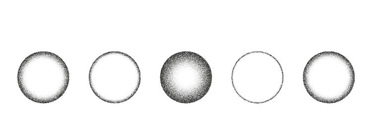 gradient dot with grain and noise textured sphere vector image