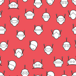 Robot Chatbot Pattern vector image