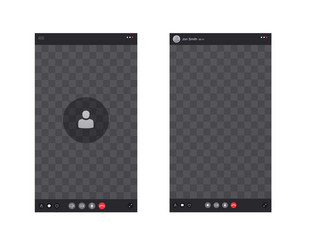smartphone screen with call interface vector image