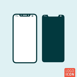 Cell phone line outline frame smartphone simple Vector Image