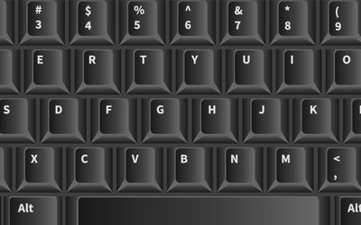 Background computer keyboard close up vector