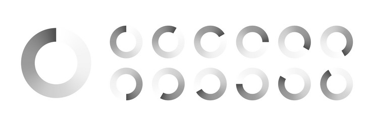 circular loading buffering icons vector image