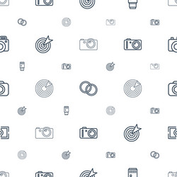 objective icons pattern seamless white background vector image