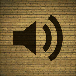 speaker flat modern web button and space for your vector image