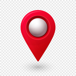 3D Glowing Pin Location Pointer vector image