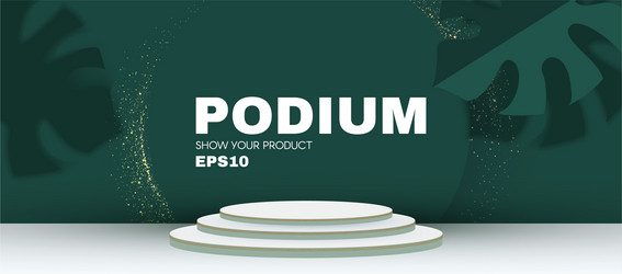 3d podium realistic minimal empty scene showcase vector image