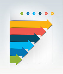 chart graph 3d style infographics element vector image