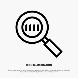 code search magnifier magnifying line icon vector image