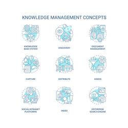 Customizable icons for knowledge management vector