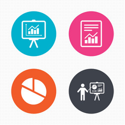 diagram graph pie chart presentation billboard vector image