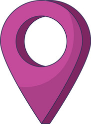 gps location pointer navigation cartoon vector image