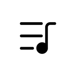 Music playlist line icon linear style sign vector